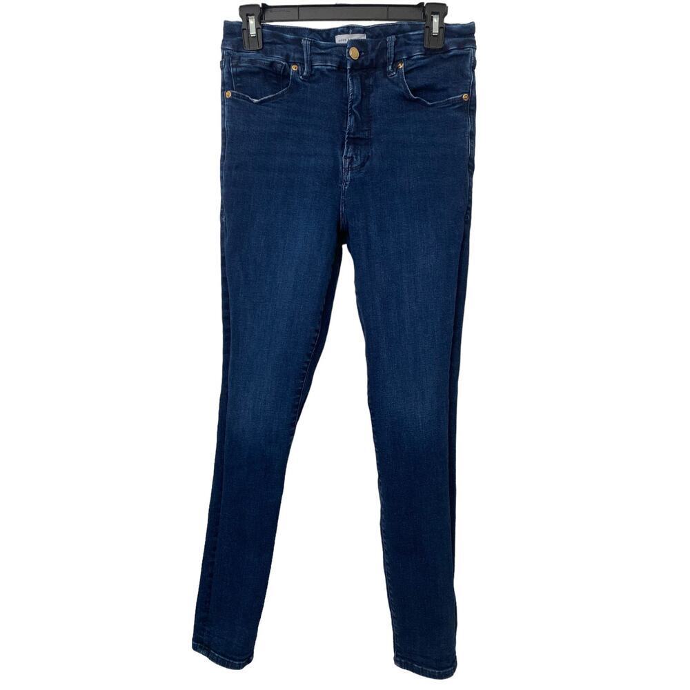 Good American Women's Skinny Jeans - Dark Blue